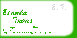 bianka tamas business card