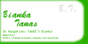 bianka tamas business card